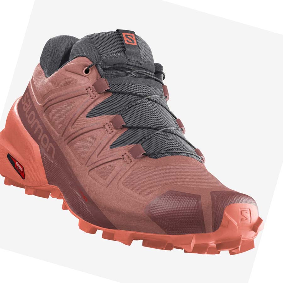 Tenis Para Trail Running Salomon SPEEDCROSS 5 Mujer Naranjas | MX 2744DFM